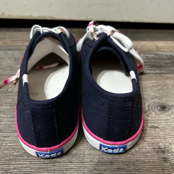 Keds x Elizabeth and James collab Navy Sneakers with Pink Accents - Picture 7 of 10